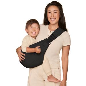 Ergobaby Upsie Hip Sling  Onyx Black Baby Carrier  Lightweight, Adjustable Sling for Toddlers  Breathable & Ergonomic Design