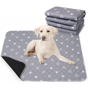 Lepark Washable Pee Pad for Dogs of 2Pack Reusable Puppy Non-Slip Pet Training PadsGrey,36x41 (Gray)