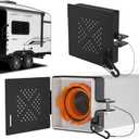 GYO 2-Pack Aluminum RV Bumper End Caps for 4-Inch Square Bumpers, Sewer Hose Storage Cover with Fine Mesh Vents, Locking Pin Security, Heavy-Duty Upgrade from Plastic Caps