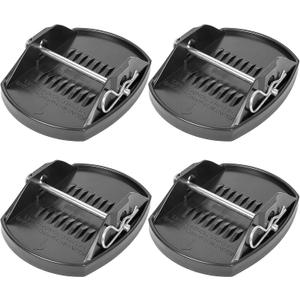 4 Pcs Trailer Stabilizer Leg Foot Pads for Travel Trailers and Campers, Trailer Stabilizer Leg Pads with Locking Pins, Wide Base Anti-Sink Support for Leveling, 7.2 x 5.1 x 2 in