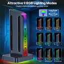 2 x Switch 2 Controller Charger Dock for 2025 Nintendo Switch 2 JoyCon, 2.5H Fast Magnetic Charging Station with LED RGB & Indicator, Compact Joy-Con 2 Detachable Charging Accessories with Cable Protector