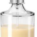 OGGI 10oz Round Glass Soap Dispenser with Satin Silver Pump  Elegant Refillable Oggi Soap Dispenser for Bathroom, Kitchen Sink, or Hand Sanitizer  Rust-Resistant Dispenser Pump for Daily Use (Clear)