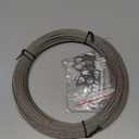 1/16 inch Stainless Steel Wire Cable,100FT,Aircraft Cable Wire Rope Marine Grade, Length 7x7 Strand Core with Aluminum Sleeves and Thimbles