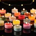 Mint Breeze Scented Tea Lights Candles  Bright Green  6 Hour Burn  100% Palm Wax  Scented Tealight Candles for Mornings Office Refresh, Outdoor Use  48 Pack Scent Votive Candle