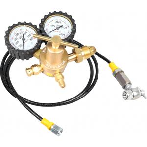 Nitrogen Regulator Kit Nitrogen Shock Fill Tool with 10in High-Pressure Flexible Hose No-Loss Schrader Chuck for UTV ATV Motorcycle Dirt Bike Shock Absorber Nitrogen Refill