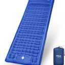 HiiPeak Double Sleeping Pad Self Inflating 3" Extra-Thick for 2 Person with Pillow Built-in Foot Pump Inflatable Sleeping Mat for Backpacking, Hiking, Traveling, Tent, Camping Mat (Single Blue)