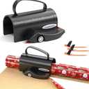 Wrapping Paper Cutter with Handle Gift Wrap Cutter for Christmas Paper Rolls, 3 Replaceable Blades for Smooth & Straight Cuts, Easy Paper Cutting Tool for Holidays