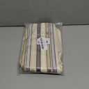 Yangest Beige Striped Throw Pillow Cover Multicolor Velvet Cushion Cover Modern Bohemian Pillowcase for Sofa Couch Bedroom Living Room Home Christmas Decoration,18x18 Inch