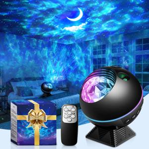 Gift Package & Birthday GiftSTARS+MOON 15 Colors/240 Lighting Modes Galaxy Projector Star Projector,Galaxy Lights for Bedroom,Star Projector Galaxy Light Gifts Room Decor for Teen Girls Boys (black)