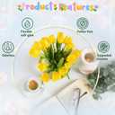 ucky 15PCS Yellow Fake Tulips Artificial Flowers Latex Natural Feel Tulips Fake Flowers for Decoration Faux Tulips Home Decor Mom Gifts