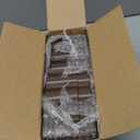 Carved Edge Rubberwood Keepsake Box - Groove Edge Jewelry Box for Trinkets & Photos | Fan shaped wooden jewelry box | 8.7 x 5.1x 3.2 | Ideal Gift | gift box (Walnut brown)