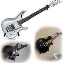 Guitar Wall Mount Bass Display Rack Horizontal Hanger (Electric Guitar/Ukulele) (Black)