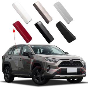 Car Front Bumper Tow Hook Cover Cap Towing Eye Fit for Toyota RAV4 2019 2020 20201 2022 2023 52438-0R901 52437-0R901 (Pearl White, Right Upper Cover) (Right passenger side)