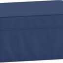 The Cotton Ottoman Slipcover Replacement. It Fits Pottery Barn PB Basic Ottoman. Dense Cotton Sofa Footstool Cover (Blue)