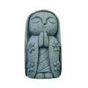 SEEK RARE Mini Monk Buddha Jizo Statue - Green Sandstone Small Zen Figurine for Home Decor, Aquarium Fish Tank Landscape Bonsai Garden Ornament