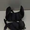 Airplane Pillow Combo with Chin Strap, Travel Pillows for Airplanes with Sleep Eye Mask, Plane Pillow for Long Flights, Car Road Trip, 360 Headrest, Stop Bobblehead, Black