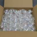 Aneco 60 Pcs Christmas Iridescent Ornaments Balls, 2.4 Inch Plastic Clear Ball with Fishing Line, Hanging Fillable Balls Ornament for Crafts DIY Xmas Tree Decor