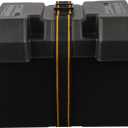 Attwood 9067-1 Vented Battery Box with Mounting Strap, Fits Group 27 Series Batteries, Black