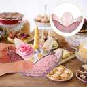 Luxshiny Lotus Gold-Edged Glass Fruit Bowl 4.72 Inch Decorative Plate for Serving Salad Candy Desserts Snacks Home Kitchen Tableware