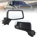 Lqito Right Passenger Side Mirror Compatible with 2019-2026 GMC Sierra 1500, Manual Folding, Power Glass, Heated, Temperature Sensor (Matte Black,7Pins)