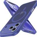 Magnetic Shockproof for iPhone 17 Pro Max Case,[Camera Protection][Compatible with Magsafe][Non-Slip][Mil-Grade Protection] Slim Translucent Matte Phone Case for iPhone 17 Pro Max,Cobalt Blue