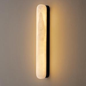 French Minimalist Style Alabaster Metal Wall Light, Personalized Single-Head Wall Lamp, LED Warm Light Flush Mount Wall Sconce,Bedrooms Living Rooms Porche Decorative Light Fixtures.
