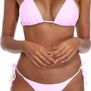 SHERRYLO Thong Bikini Swimsuit for Women Brazilian String Bikinis Thongs Bottom Triangle Top Bathing Suits Sexy Swimsuits, S