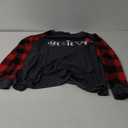 Plus Size Merry Christmas Baseball T-Shirt Women Long Sleeve Holiday Xmas Splicing Tee Tops XL