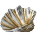 Medium Scalloped Clam Shell Bowl Sea Shell Decor for Nautical Beach House,Coastal Decor Gift of Housewarming and Wedding Party