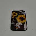 Wanyint Sunflower Cow Print Center Console Armrest Cover Universal fit for SUV Truck Vans Sedans, Armrest Seat Box Cover Protector Pad Lid