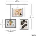 Umbra Exhibit Picture Frame Gallery Set, Adjustable Wall Collage Displays Three 8"x10" Photos, Set of 3, Black