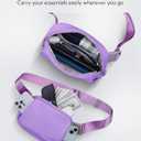 WATERFLY Crossbody Belt Fanny Pack: Sports Walking Waist Bag Runner Belt Bum Bag Hip Fannie Pack Phanny Fannypack Woman Man for Hiking Jogging Running (Purple)