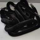 NovelBee 4pcs Black Velvet Stanchion Ropes with Black Hooks,6.6 Feet Stanchion Queue Barrier Ropes,Crowd Control Velvet Rope Safety Barriers for Party Decorations