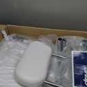 Drive Medical 12455 Adjustable Height Stool with Back and Arms White