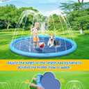Splash Pad for Kids and Dog, YSJILIDE Non-Slip Large Sprinkler Splash Play Mat, 197" Sprinkler Pool for Outside Backyard Dog Pool, XXXXXXXL-197"
