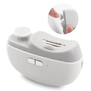 Electric Nail Clipper for Senior and Baby - 3in1 Baby Nail Trimmer Electric for Finger, Automatic Electric Nail Clipper with Polishing, Gift for Adult White