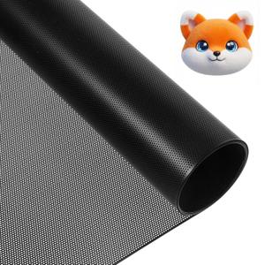 39.3'' x11.8'' Fursuit Eye Mesh 0.2mm Thick Waterproof Printable Fabric Meshs Black PVC Plastic Mesh Cosplay Eye Meshs for DIY Animal Eyes Furry Cosplay Props Crafts(0.8mm Hole)