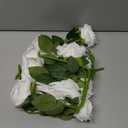 LVEFIT Artificial Rose Flower White Flowers White Roses Silk Flowers 12 pcs with Long Stem Silk Roses Bouquet for Wedding Bridal Shower Party Home Decoration