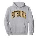 Retro Pittsburgh Throwback Classic Pittsburgh Black Gold Tee Pullover Hoodie, L
