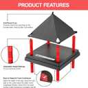 Chick Brooder Heating Plate with Anti Stand Cone, Adjustable Height Brooder Heater for Chicks, Downward Heat Distribution for Outdoor Barns & Coops (10" x 10" Black)