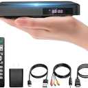 DVD Players for TV HDMI ARAFUNA Small DVD CD Player with All Region Free, 1080P HD Mini DVD Player for Smart TV Support USB/TF Card, Remote Control, PAL/NTSC Plays and Multiple Formats (6 inch)