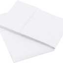 100% Cotton Percale Pillowcases, 6 Pack Pillow Cases, Soft & Breathable Pillow Covers, Light Weight Fabric, Smooth Airy Weave, for Her or Him (White Queen/Standard 20"x30", 6)