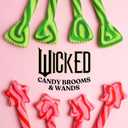 4 x Wicked Candy Cane Brooms and Wands, Sweet and Sour Flavored Stirring Sticks, Christmas Stocking Stuffer Treats, 8 Count, 3.38 Ounces (Pack of 2) (EXP 06/16/27)