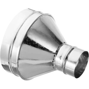 PATIKIL 8 Inch to 3 Inch Round Duct Reducer Increaser Connector, Galvanized Steel Adapter Pipe Fitting for Bathroom Kitchen Ventilation Systems, Silver Tone