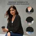 Women's Loose Sweater Button Soft V-Neck Long-Sleeved Cardigan Knitted Sweater Warm and Comfortable Coat (M)