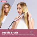 3 in 1 Travel Hair Dryer Brush, Lightweight Blow Dryer Brush in One for Faster Dry & Style, Blowout Hot Air Brush, One Step Straightener Volumizer with Millions Negative Ions for Smooth