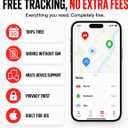 GPS Tracker for Vehicles, No Monthly Fee or SIM Card Needed, Magnetic GPS Locator for Cars, Trucks and SUVs with IP67 Waterproof Case, Precise Location Tracking, 365-Day Battery Life, iOS Only (Black)