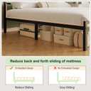 Lutown-Teen 12 Inch Queen Bed Frame with Headboard and Footboard, Classic Metal Platform Bed Frame Queen Size, Under Bed Storage, No Box Spring Needed, Easy Assembly, Noise Free, Black