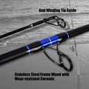 Fiblink Surf Spinning Fishing Rod Carbon Travel Surf Rod 4 Piece Spinning Fishing Rod 10ft