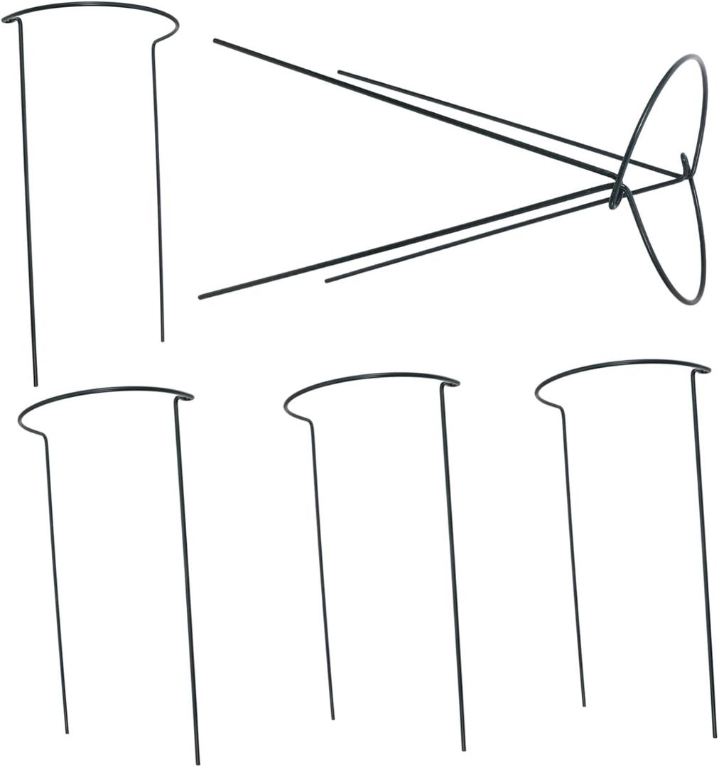 balacoo 6pcs Metal Plant Stakes Arch Support for Climbing Roses Garden Trellis